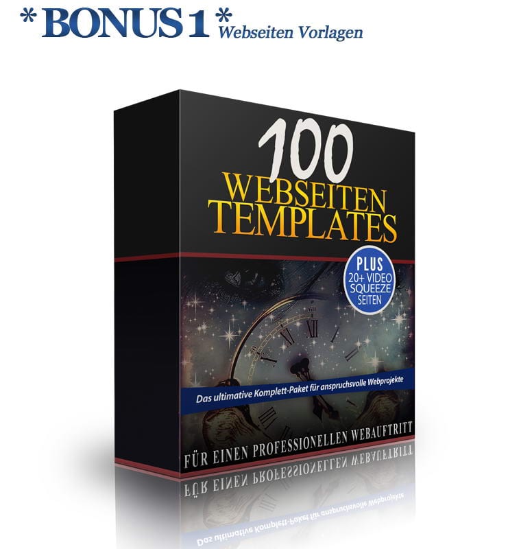Bonus 1 - 100 Templates für Ihre Webseiten